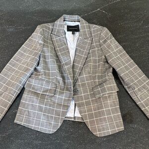 Banana Republic Factory Gray Plaid Blazer